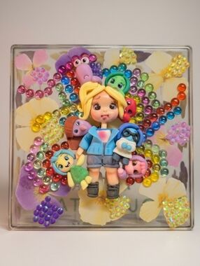 Custom Inside Out Inspired Memory Box - 6x6 Artisan Acrylic with Figures